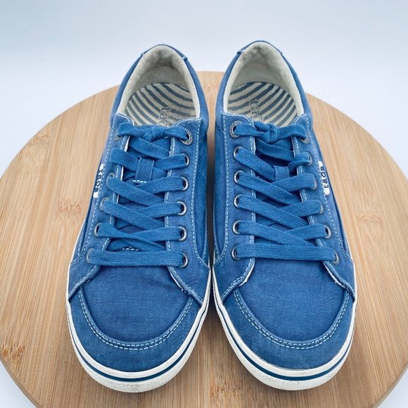 Taos Sneakers Womens 7.5 Blue Denim Comfort Casual Athletic - Picture 2 of 13